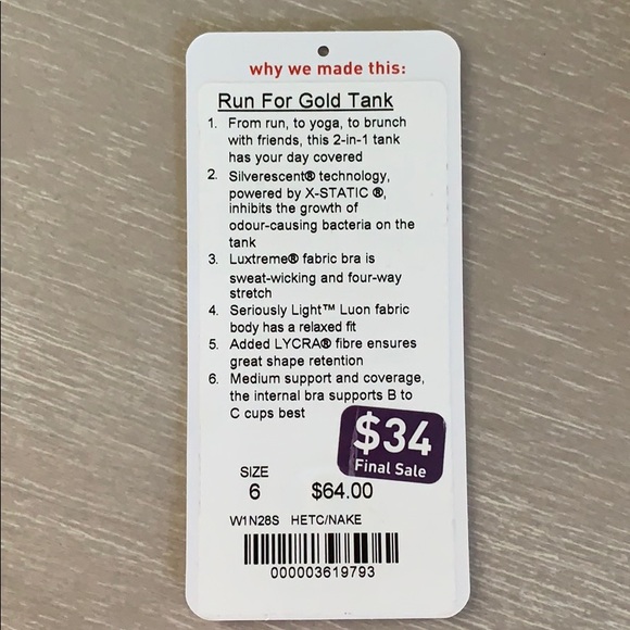 Lululemon Run For Gold Tank 6 - Picture 6 of 6